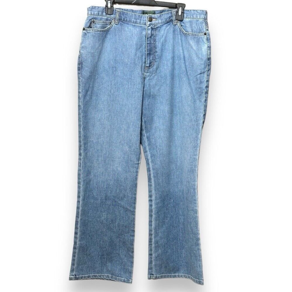 Lauren Jeans Co Womens Size 16 Medium Wash High Rise Bootcut Denim Jeans